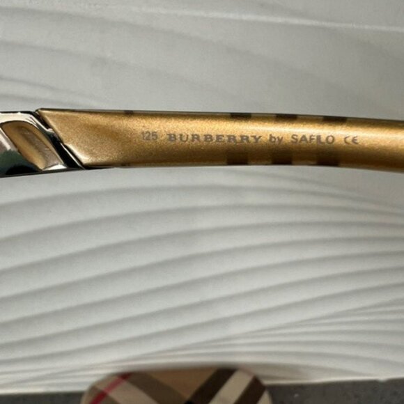 BURBERRY WOMENS NOVACHECK SUNGLASSES SAFILO 125 8435/S - Picture 10 of 12